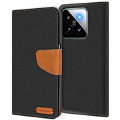 Xiaomi 14 Klapphülle im Jeanslook mit Karten- und Geldfach