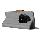 Xiaomi 14 Ultra Klapphülle im Jeanslook mit Karten- und Geldfach