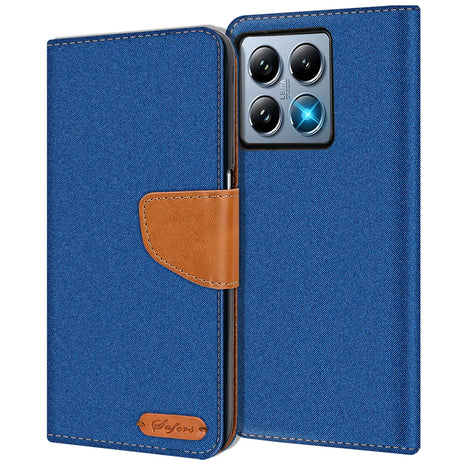 Xiaomi 14T Klapphülle im Jeanslook mit Karten- und Geldfach