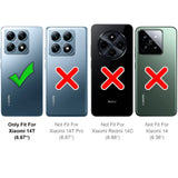 Xiaomi 14T Klapphülle im Jeanslook mit Karten- und Geldfach