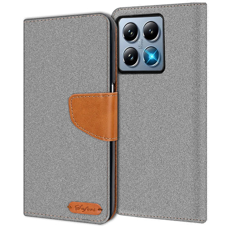 Xiaomi 14T Klapphülle im Jeanslook mit Karten- und Geldfach