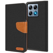 Xiaomi 14T Klapphülle im Jeanslook mit Karten- und Geldfach