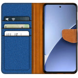 Xiaomi 15 Klapphülle im Jeanslook mit Karten- und Geldfach