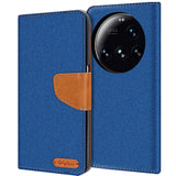 Xiaomi 15 Ultra Klapphülle im Jeanslook mit Karten- und Geldfach