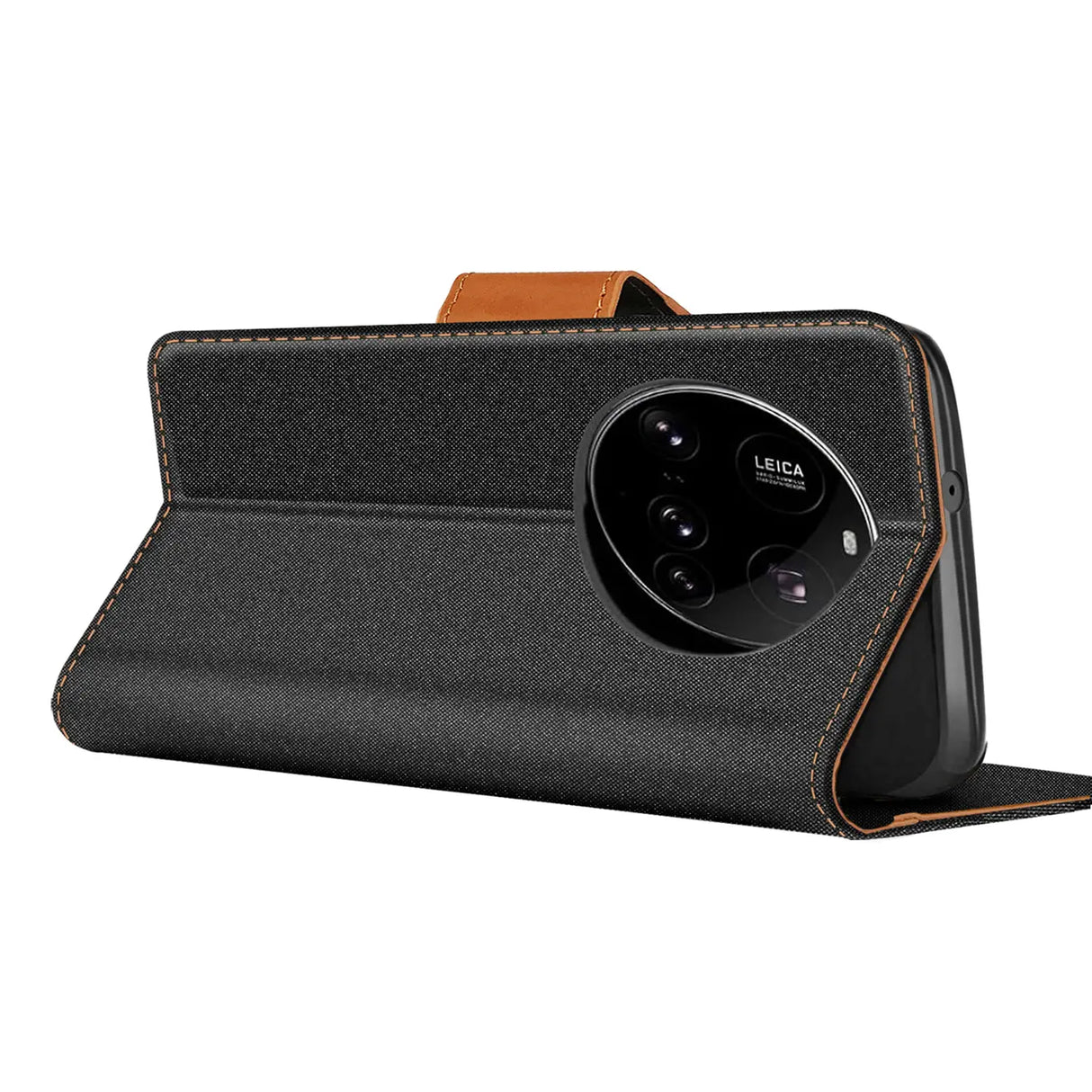 Xiaomi 15 Ultra Klapphülle im Jeanslook mit Karten- und Geldfach