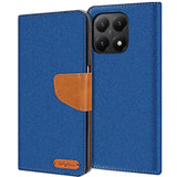 Xiaomi 15T Klapphülle im Jeanslook mit Karten- und Geldfach