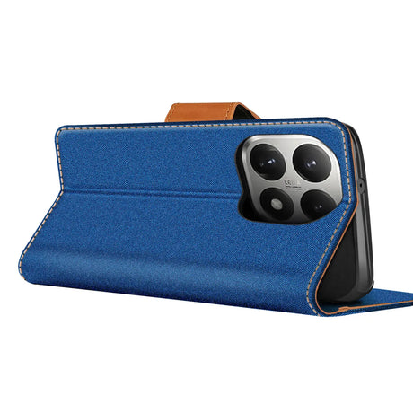 Xiaomi 15T Klapphülle im Jeanslook mit Karten- und Geldfach