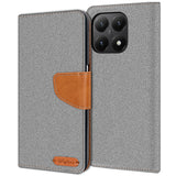 Xiaomi 15T Klapphülle im Jeanslook mit Karten- und Geldfach