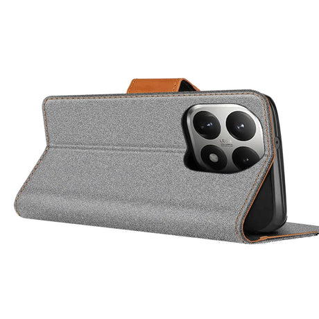 Xiaomi 15T Klapphülle im Jeanslook mit Karten- und Geldfach