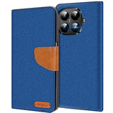 Xiaomi 15T Pro Klapphülle im Jeanslook mit Karten- und Geldfach