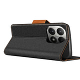 Xiaomi 15T Klapphülle im Jeanslook mit Karten- und Geldfach