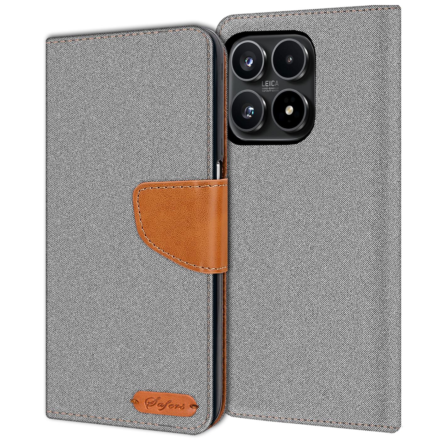 Xiaomi 17 - Textil Klapphülle Kartenfach