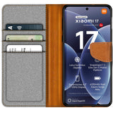 Xiaomi 17 - Textil Klapphülle Kartenfach