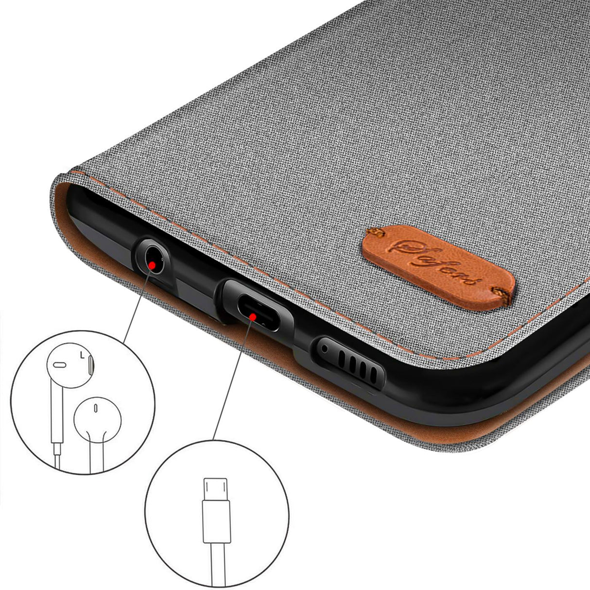 Xiaomi 17 - Textil Klapphülle Kartenfach