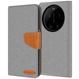 Xiaomi 17 Ultra - Textil Klapphülle Kartenfach