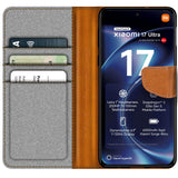 Xiaomi 17 Ultra - Textil Klapphülle Kartenfach