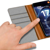 Xiaomi 17 Ultra - Textil Klapphülle Kartenfach