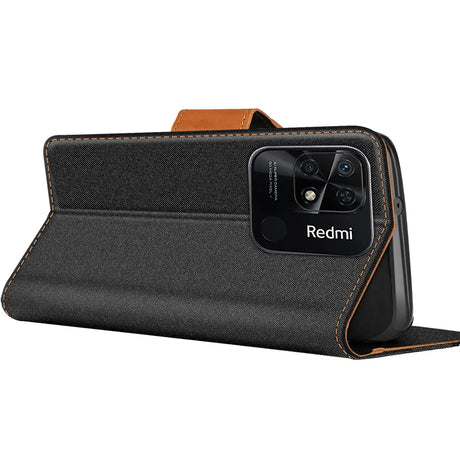 Xiaomi Redmi 10C Klapphülle im Jeanslook mit Karten- und Geldfach