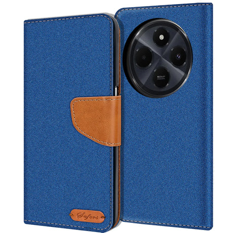 Xiaomi Redmi 14C Klapphülle im Jeanslook mit Karten- und Geldfach