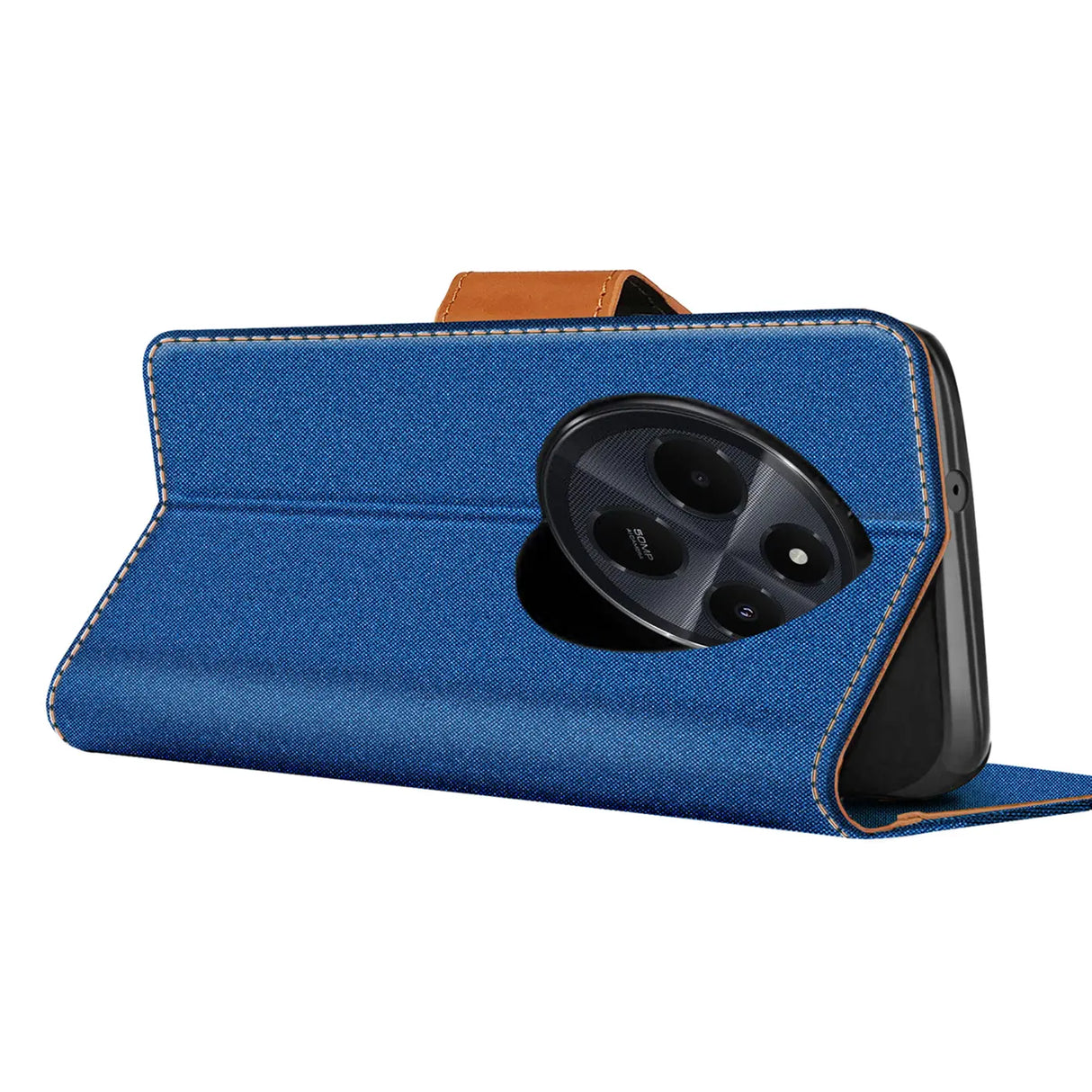 Xiaomi Redmi 14C Klapphülle im Jeanslook mit Karten- und Geldfach