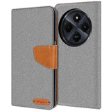 Xiaomi Redmi 14C Klapphülle im Jeanslook mit Karten- und Geldfach