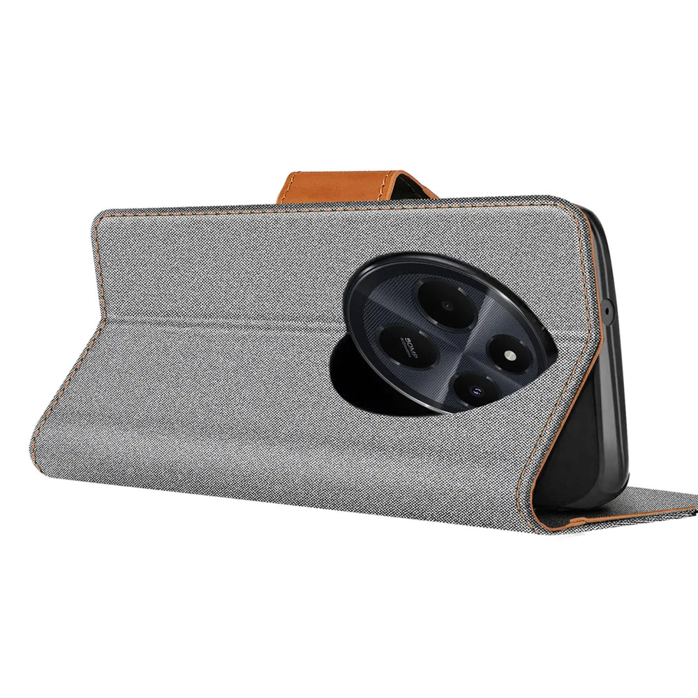 Xiaomi Redmi 14C Klapphülle im Jeanslook mit Karten- und Geldfach