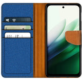 Xiaomi Redmi 15 4G/5G Klapphülle im Jeanslook mit Karten- und Geldfach