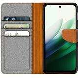 Xiaomi Redmi 15 4G/5G Klapphülle im Jeanslook mit Karten- und Geldfach