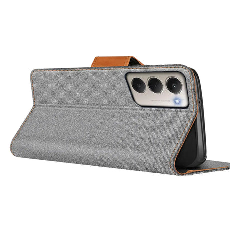 Xiaomi Redmi 15 4G/5G Klapphülle im Jeanslook mit Karten- und Geldfach