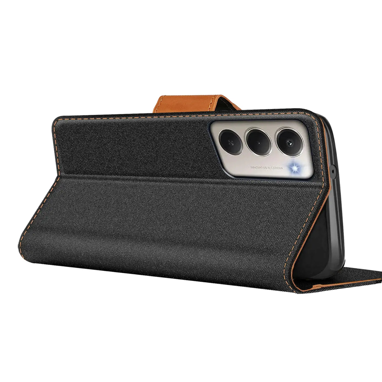 Xiaomi Redmi 15 4G/5G Klapphülle im Jeanslook mit Karten- und Geldfach