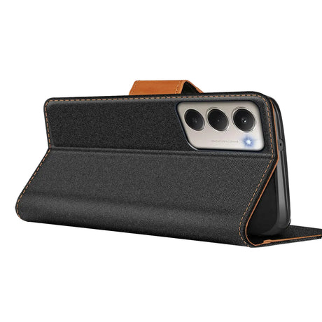 Xiaomi Redmi 15 4G/5G Klapphülle im Jeanslook mit Karten- und Geldfach