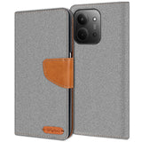 Xiaomi Redmi 15C Klapphülle im Jeanslook mit Karten- und Geldfach