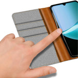 Xiaomi Redmi 15C Klapphülle im Jeanslook mit Karten- und Geldfach