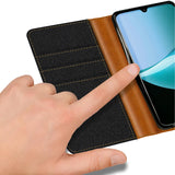 Xiaomi Redmi 15C Klapphülle im Jeanslook mit Karten- und Geldfach