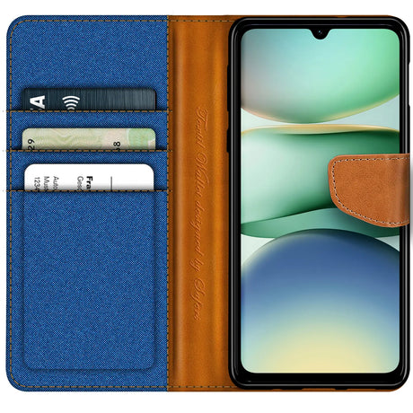 Xiaomi Redmi A5 Klapphülle im Jeanslook mit Karten- und Geldfach