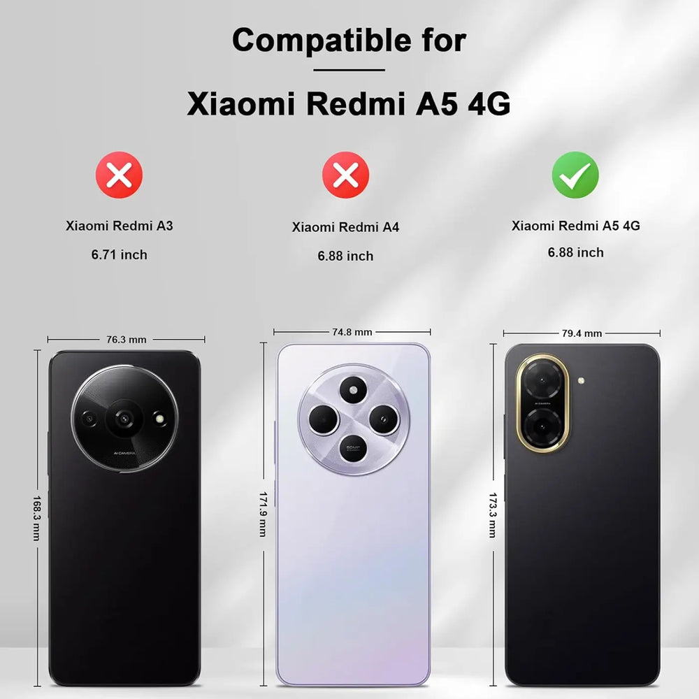 Xiaomi Redmi A5 Klapphülle im Jeanslook mit Karten- und Geldfach