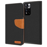 Xiaomi Redmi Note 11 Pro+ 5G Klapphülle im Jeanslook mit Karten- und Geldfach