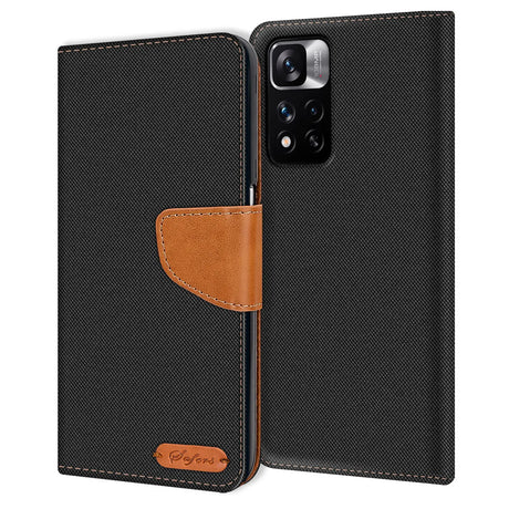 Xiaomi Redmi Note 11 Pro+ 5G Klapphülle im Jeanslook mit Karten- und Geldfach