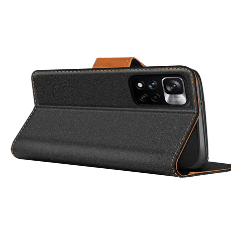 Xiaomi Redmi Note 11 Pro+ 5G Klapphülle im Jeanslook mit Karten- und Geldfach