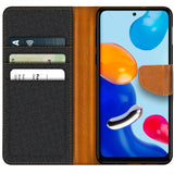 Xiaomi Redmi Note 11 / 11s Klapphülle im Jeanslook mit Karten- und Geldfach