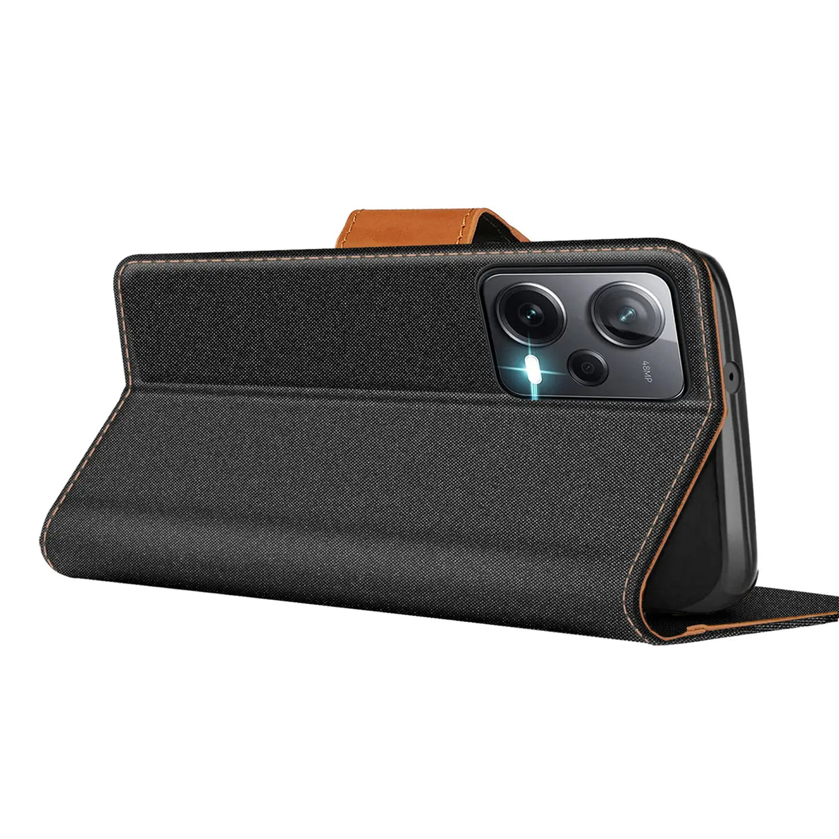 Xiaomi Redmi Note 12 5G Klapphülle im Jeanslook mit Karten- und Geldfach