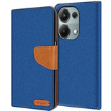 Xiaomi Redmi Note 13 Pro 4G Klapphülle im Jeanslook mit Karten- und Geldfach