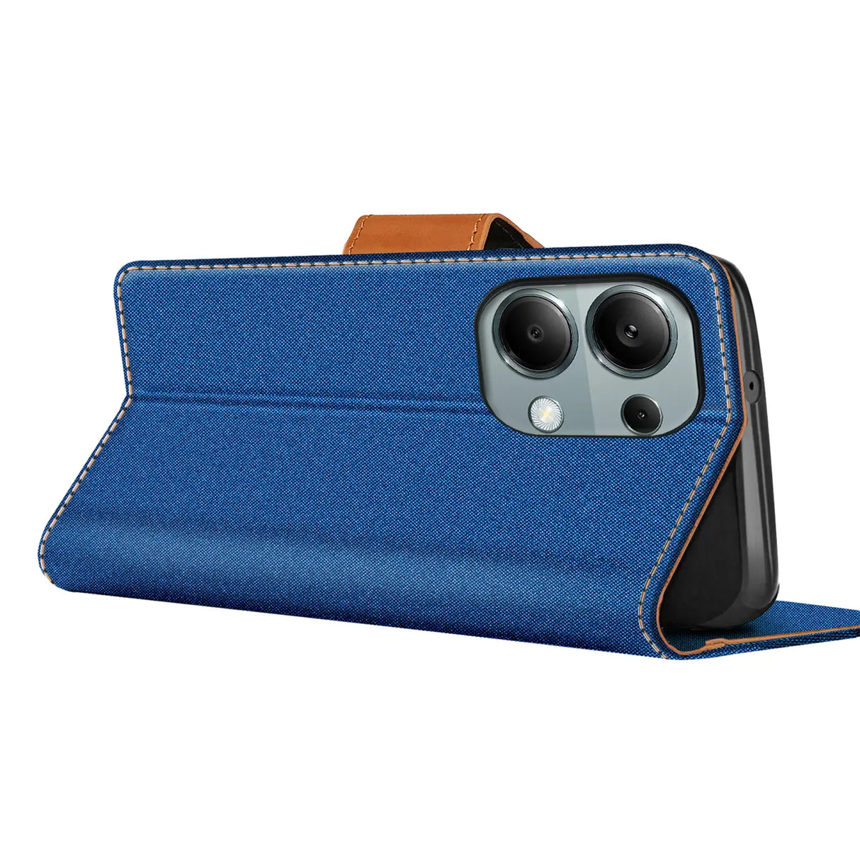 Xiaomi Redmi Note 13 Pro 4G Klapphülle im Jeanslook mit Karten- und Geldfach