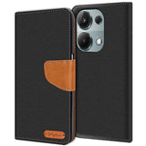 Xiaomi Redmi Note 13 Pro 4G Klapphülle im Jeanslook mit Karten- und Geldfach