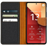 Xiaomi Redmi Note 13 Pro 4G Klapphülle im Jeanslook mit Karten- und Geldfach