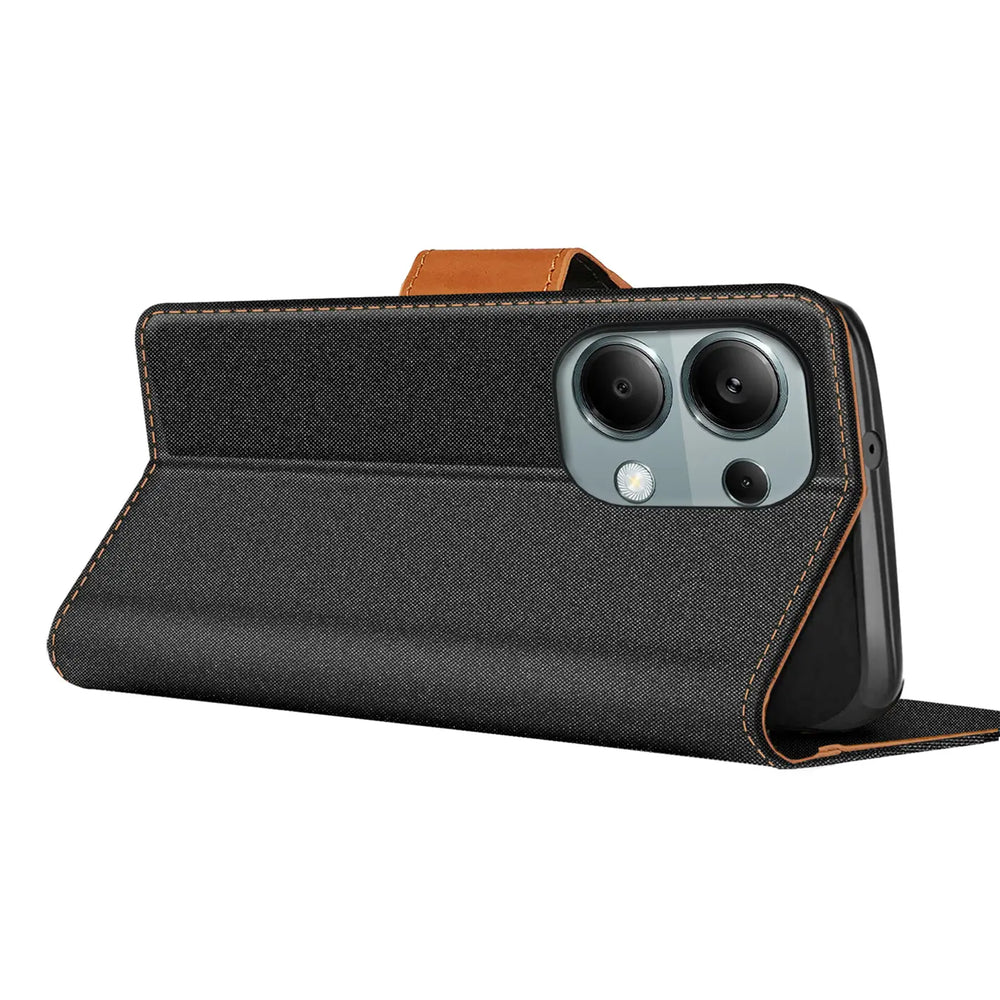 Xiaomi Redmi Note 13 Pro 4G Klapphülle im Jeanslook mit Karten- und Geldfach