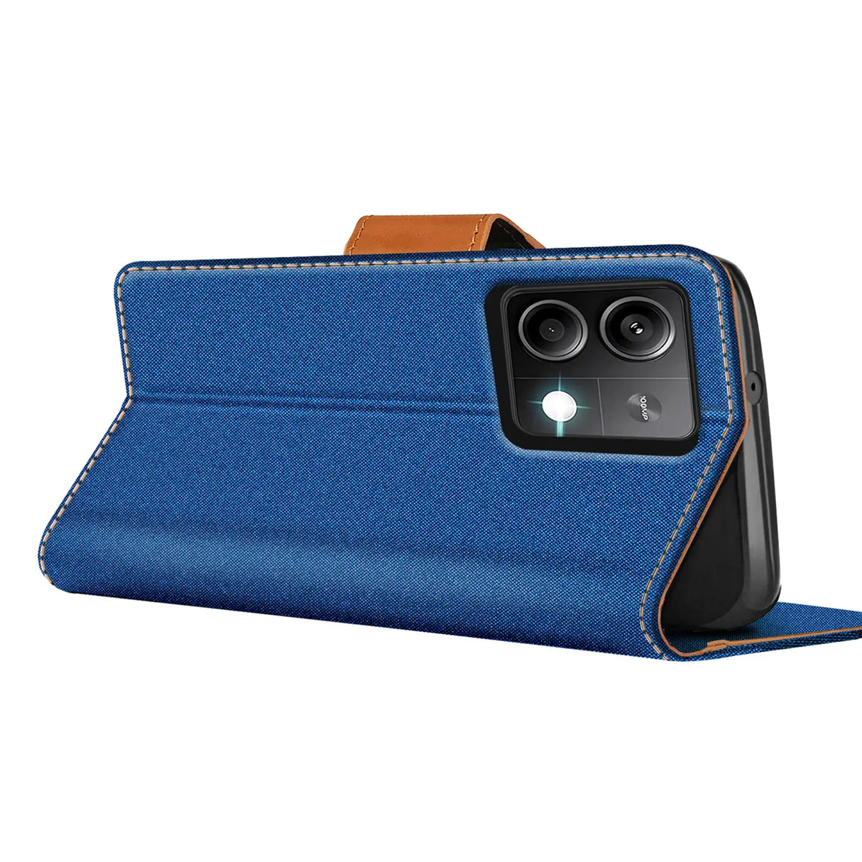 Xiaomi Redmi Note 13 Pro 5G Klapphülle im Jeanslook mit Karten- und Geldfach