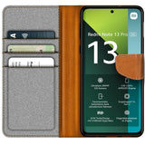 Xiaomi Redmi Note 13 Pro 5G Klapphülle im Jeanslook mit Karten- und Geldfach