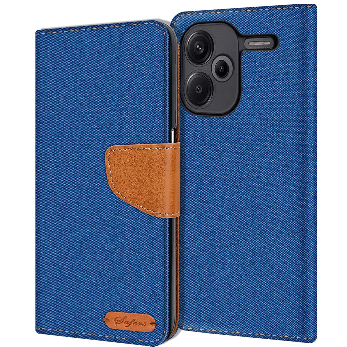 Xiaomi Redmi Note 13 Pro+ 5G Klapphülle im Jeanslook mit Karten- und Geldfach