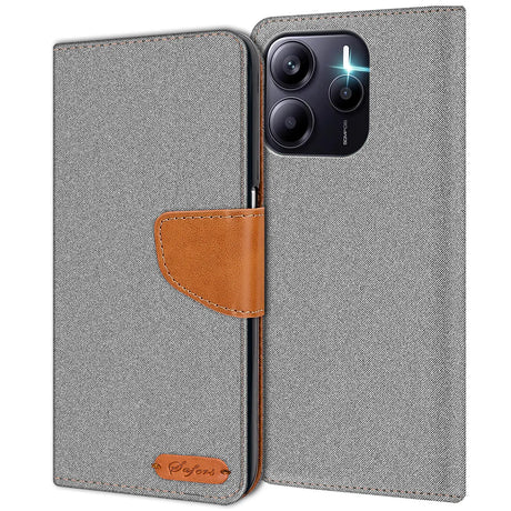 Xiaomi Redmi Note 14 (4G) Klapphülle im Jeanslook mit Karten- und Geldfach